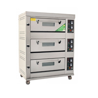 Economic Type 3 Decks 6 Trays Gas Deck Oven