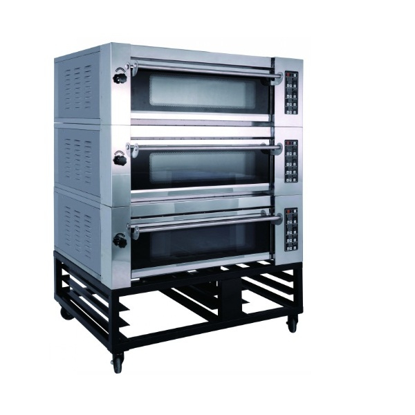 Luxury Type 3 Decks 6 Trays Electric Deck Oven
