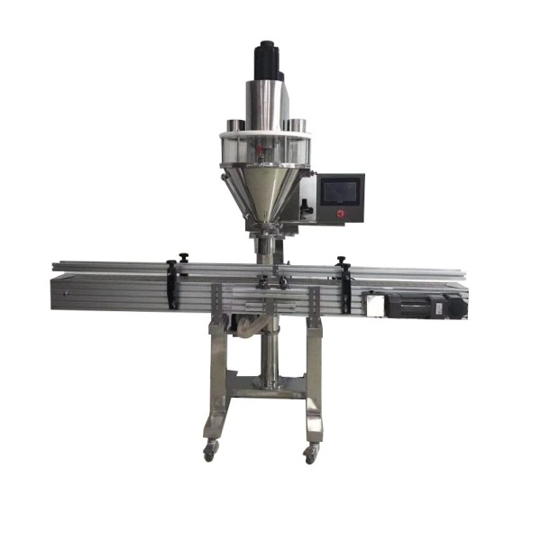 automatic spice pepper supplement nutrition talc chilli milk protein powder can jar bottling auger filling packaging machine 