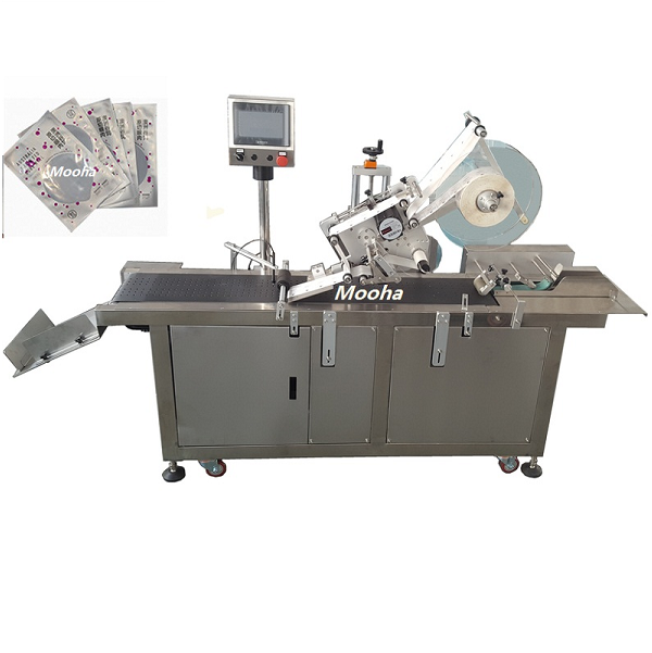 China Automatic PE plastic foil Bag Film Lottery Ticket Protective Book Plane Sticker labeler Labeling Machine
